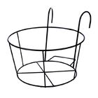 Thin Steel Wire Balcony Dia 9&quot; Hanging Plant Stand Outdoor