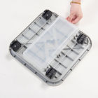 Roue universelle Tray With Water Container de plat en plastique d'usine de la place 23cm de couleur de ciment